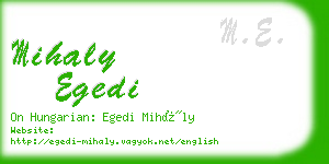 mihaly egedi business card